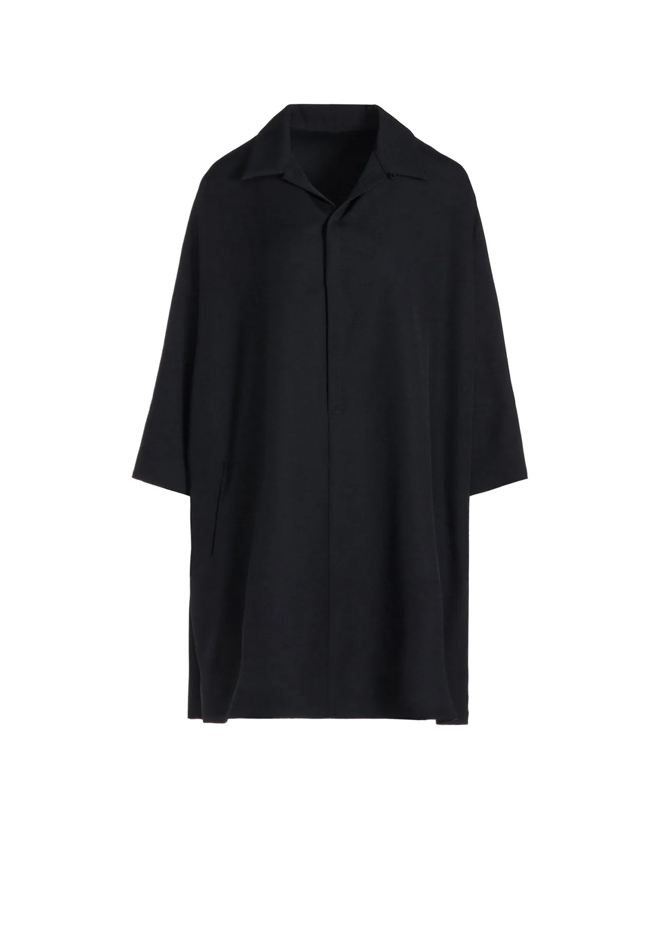 2/60 WOOL GABARDINE OPEN COLLAR DOLMAN SLV DRESS