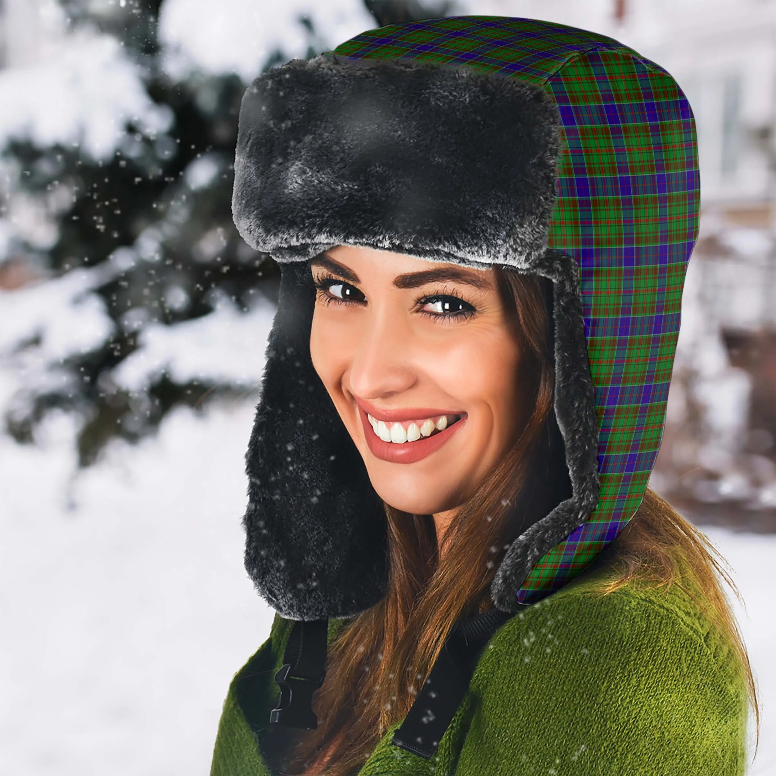 Adam Tartan Winter Trapper Hat