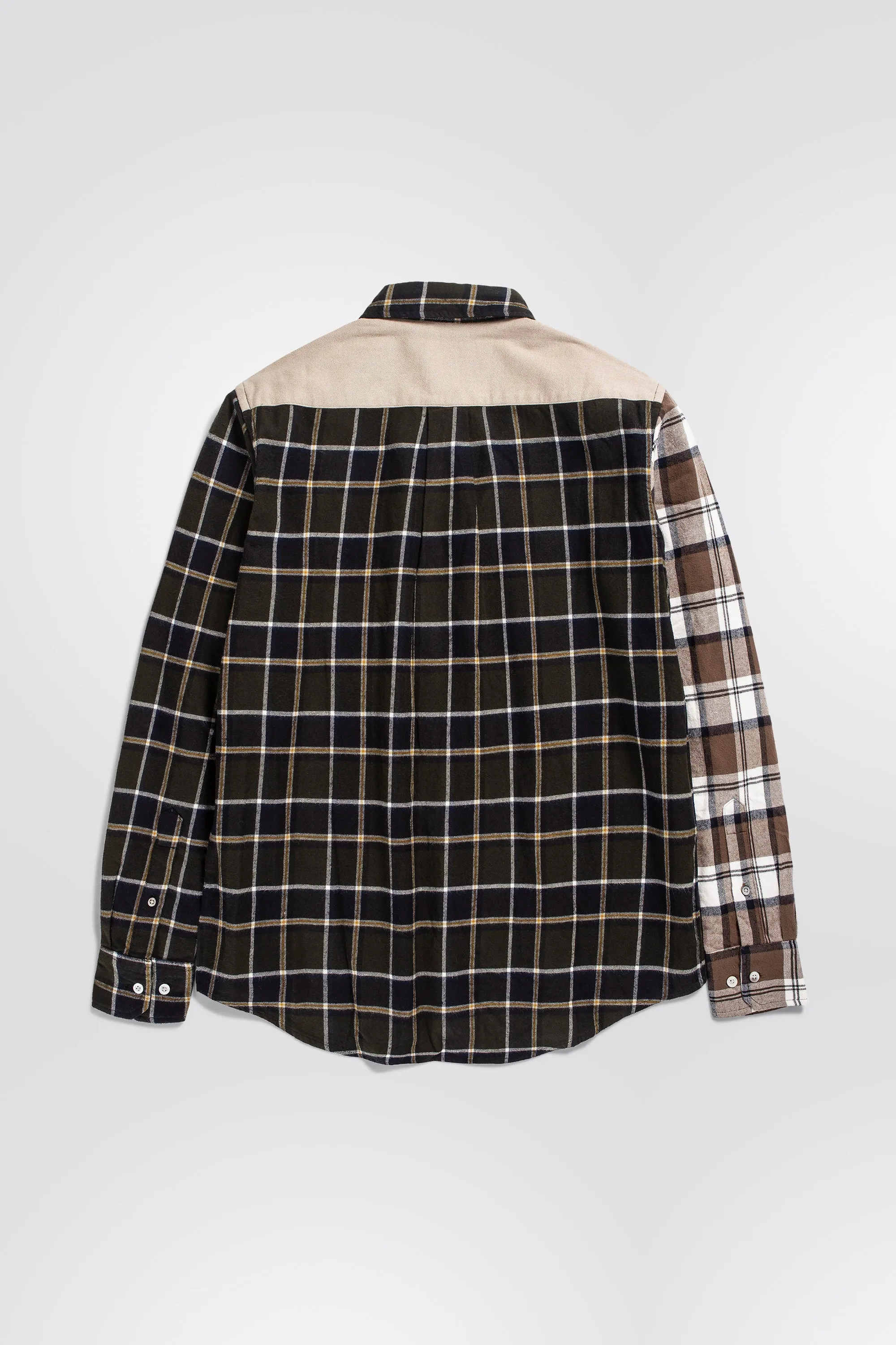 Algot Mixed Flannel Check - Beech Green