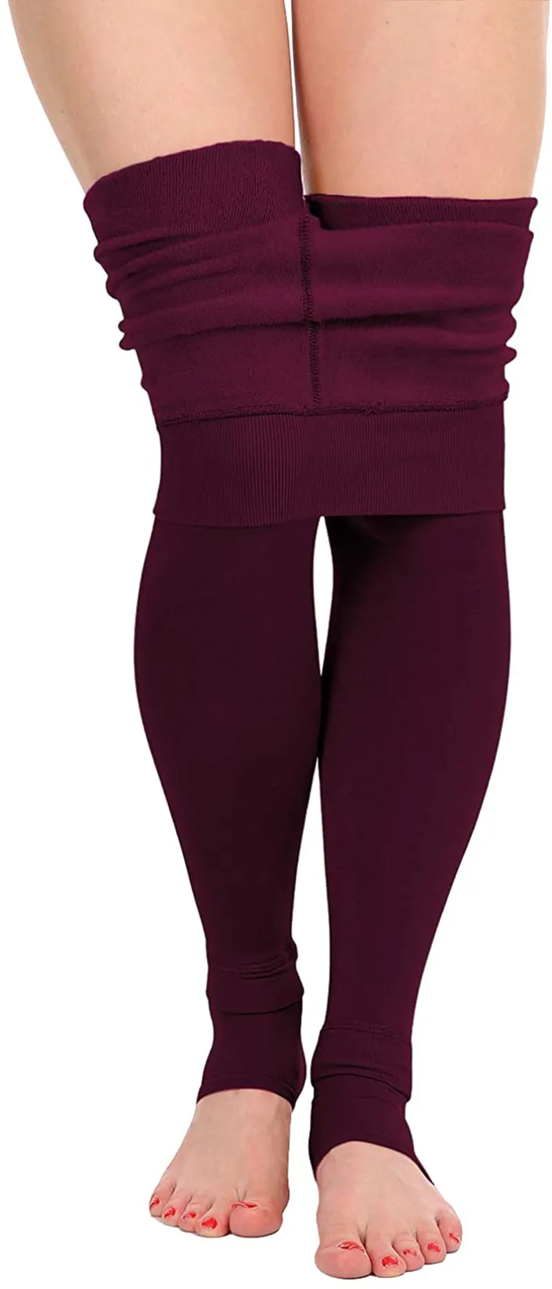 ATHVOTAR Fleece Lined Winter Warm Leggings for Women Thick Thermal Velvet Tights