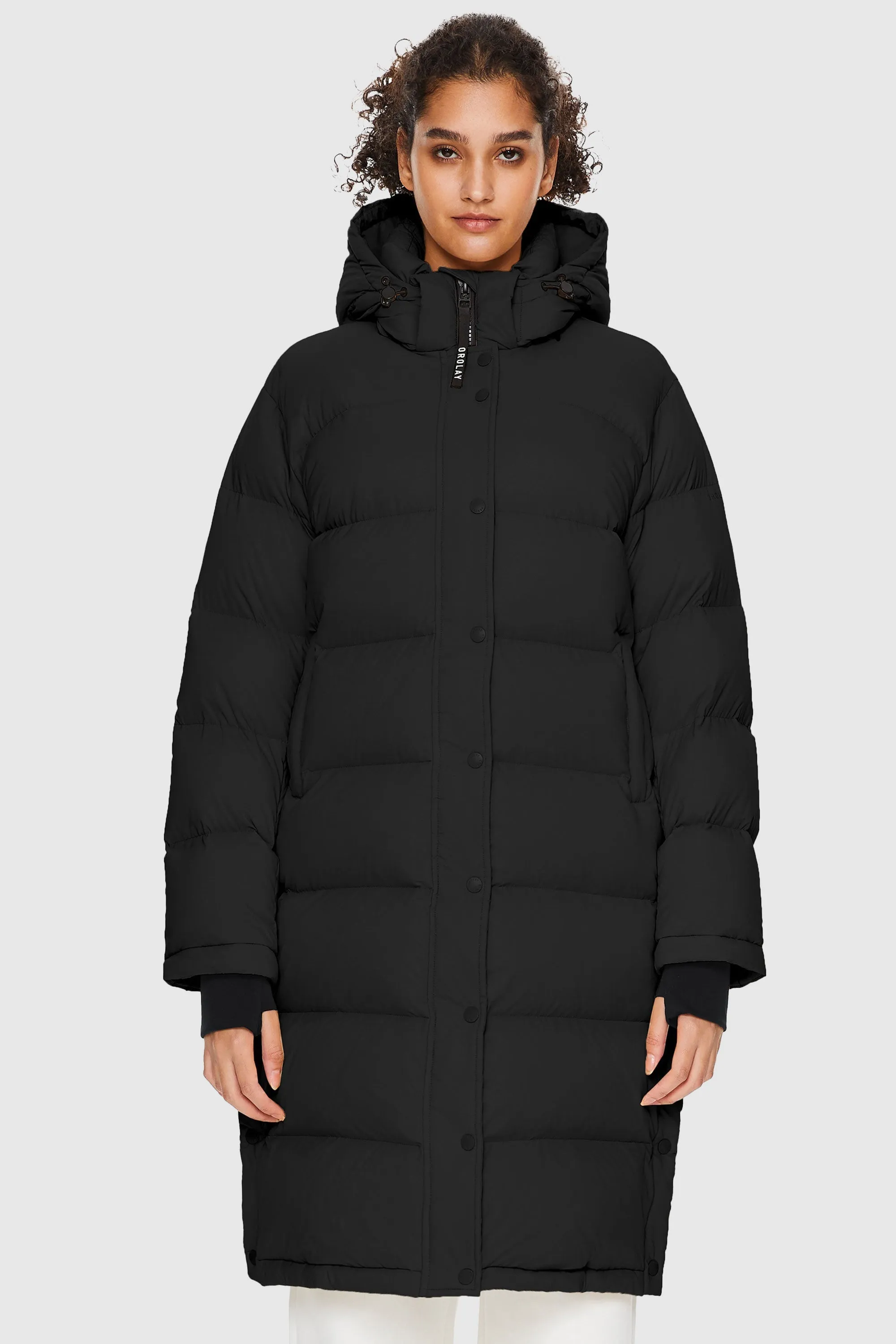 Aurora Long Detachable Hooded Down Jacket