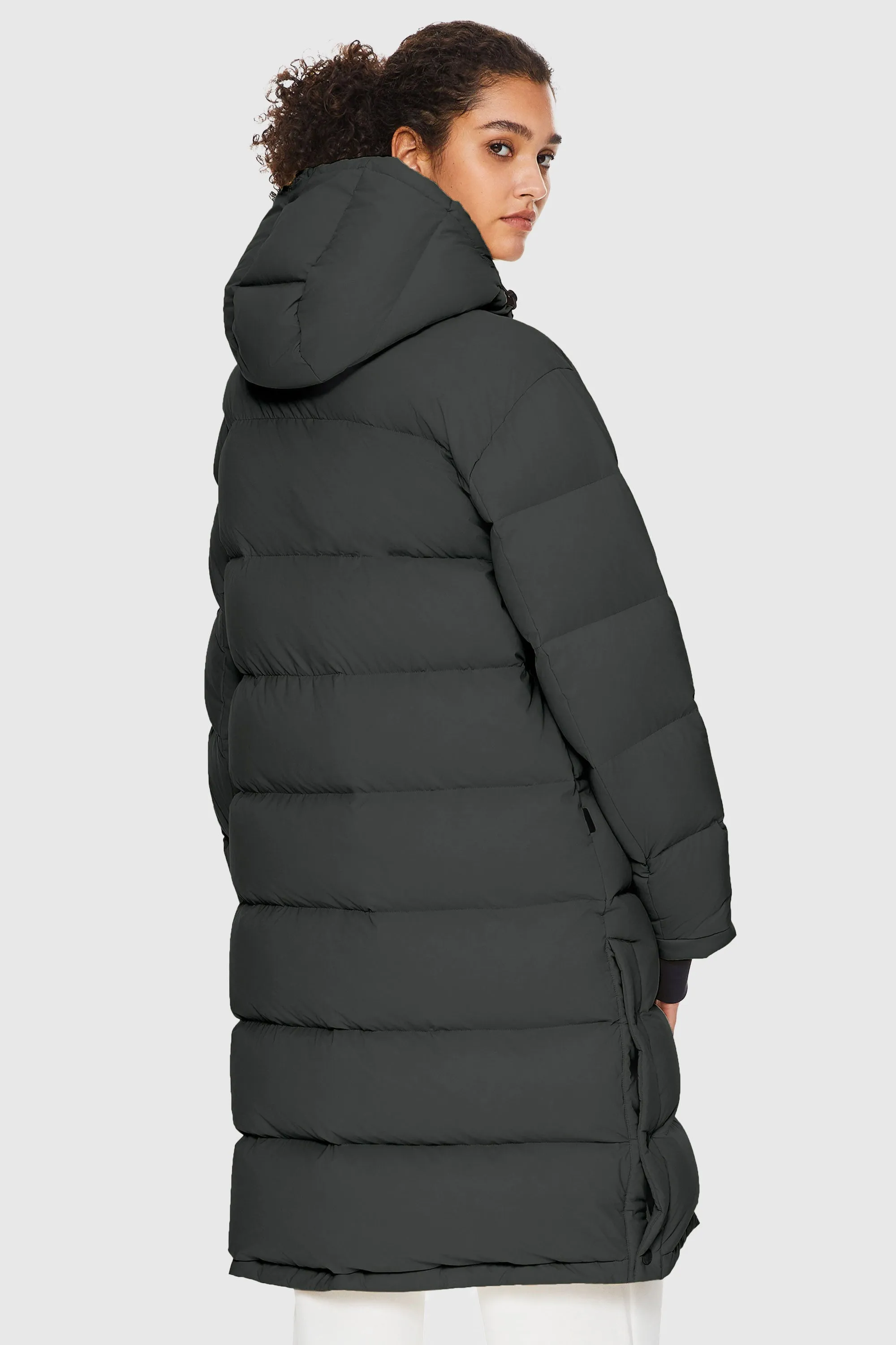 Aurora Long Detachable Hooded Down Jacket