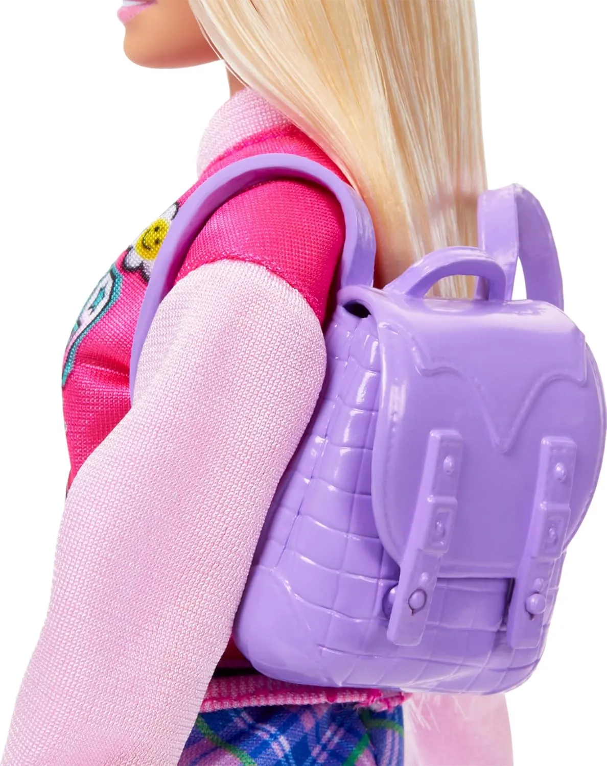 Barbie I Love School Doll & Accessories Toy Set, 7 Pieces Include Backpack, Laptop & More, Blonde Fashion Doll Wears Removable Look