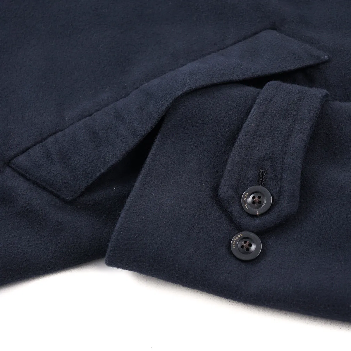 Boglioli Brushed Moleskin Cotton Overcoat