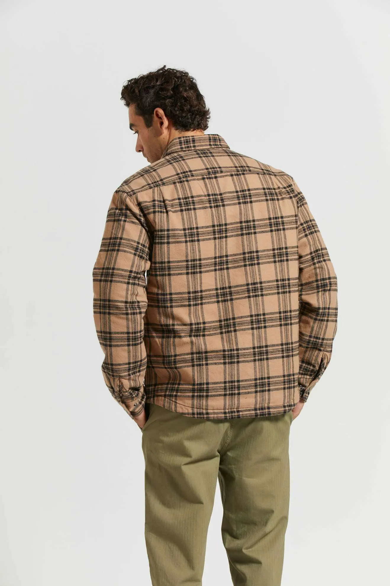 Bowery Quilted L/S Flannel - Woodsmoke/Black