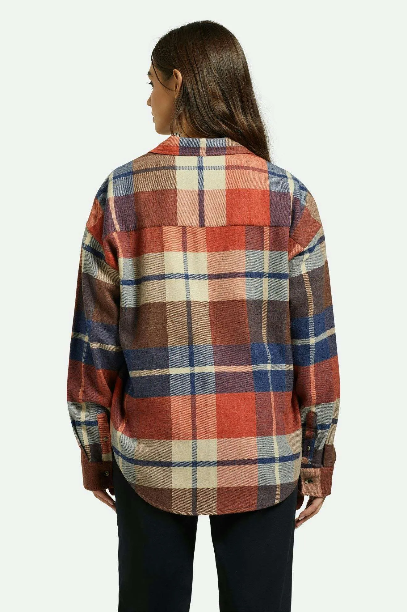 Bowery Women's Classic L/S Flannel - Navy/Mars Red/Whitecap