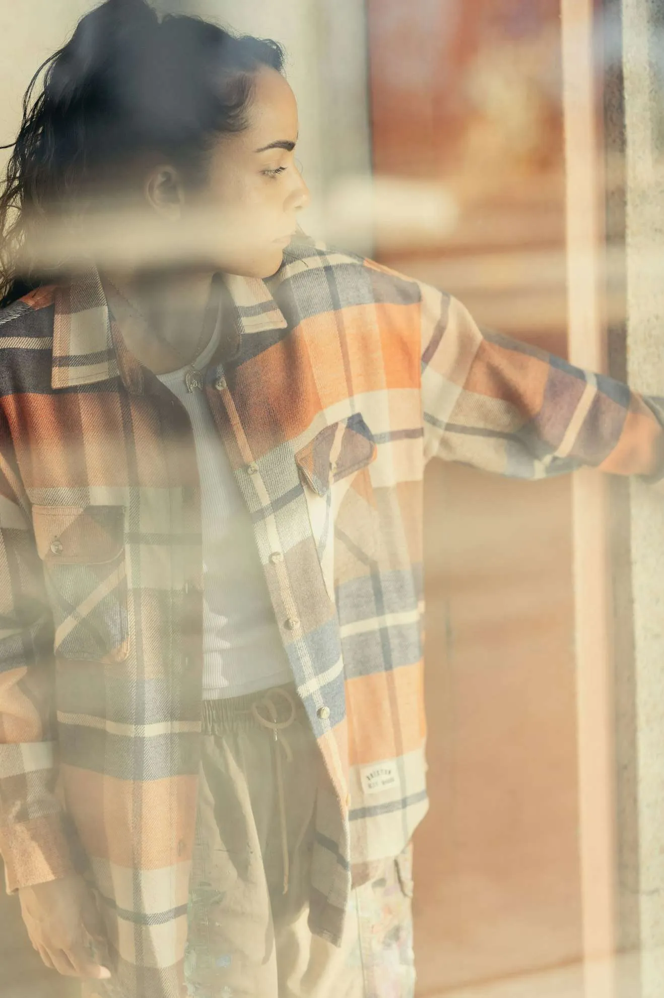 Bowery Women's Classic L/S Flannel - Navy/Mars Red/Whitecap