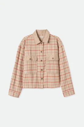 Bowery Women's L/S Flannel - Beige/Sesame