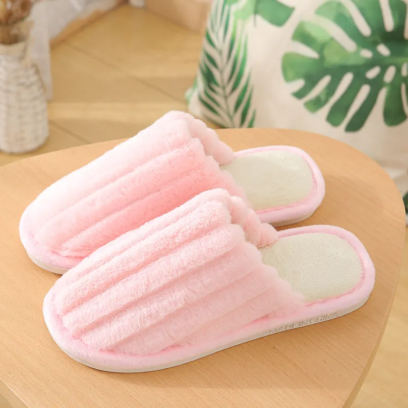 Bowknot Autumn And Winter Cotton Slippers Home Interior