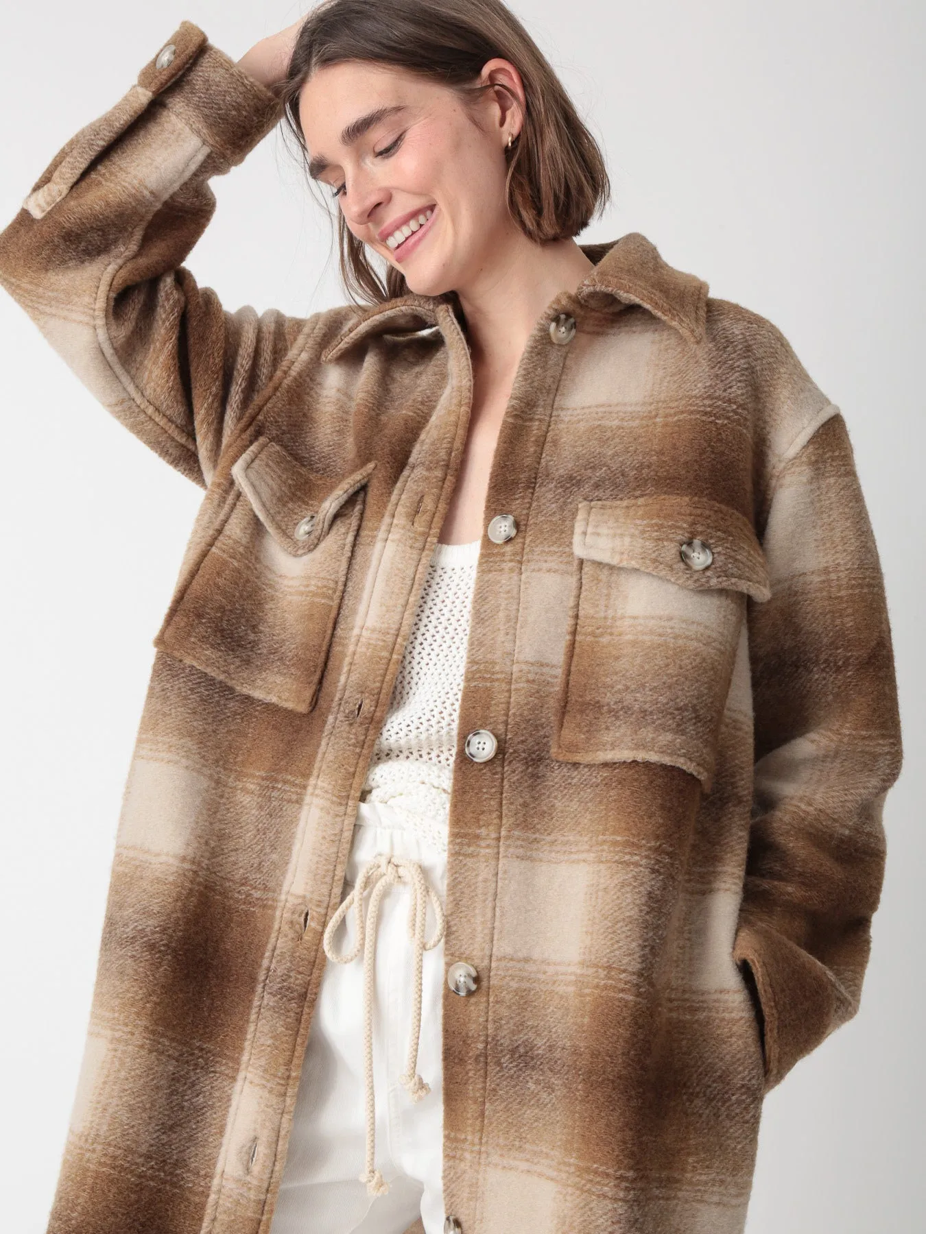 Brooklyn Coat - Cocoa Plaid