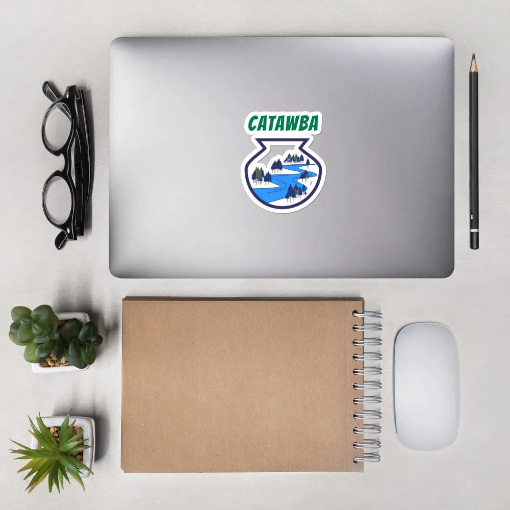 Catawba River Scene Bubble-free stickers artwork by Alex Osborn