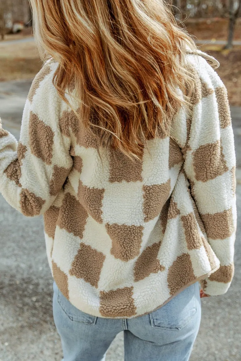 Checked Sherpa Women Jacket