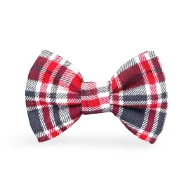 Chequered Grey Dog Bow Tie