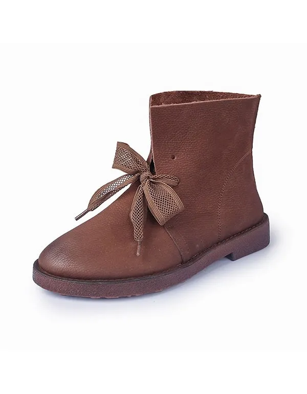 Comfortable Leather Winter Handmade Retro Boots