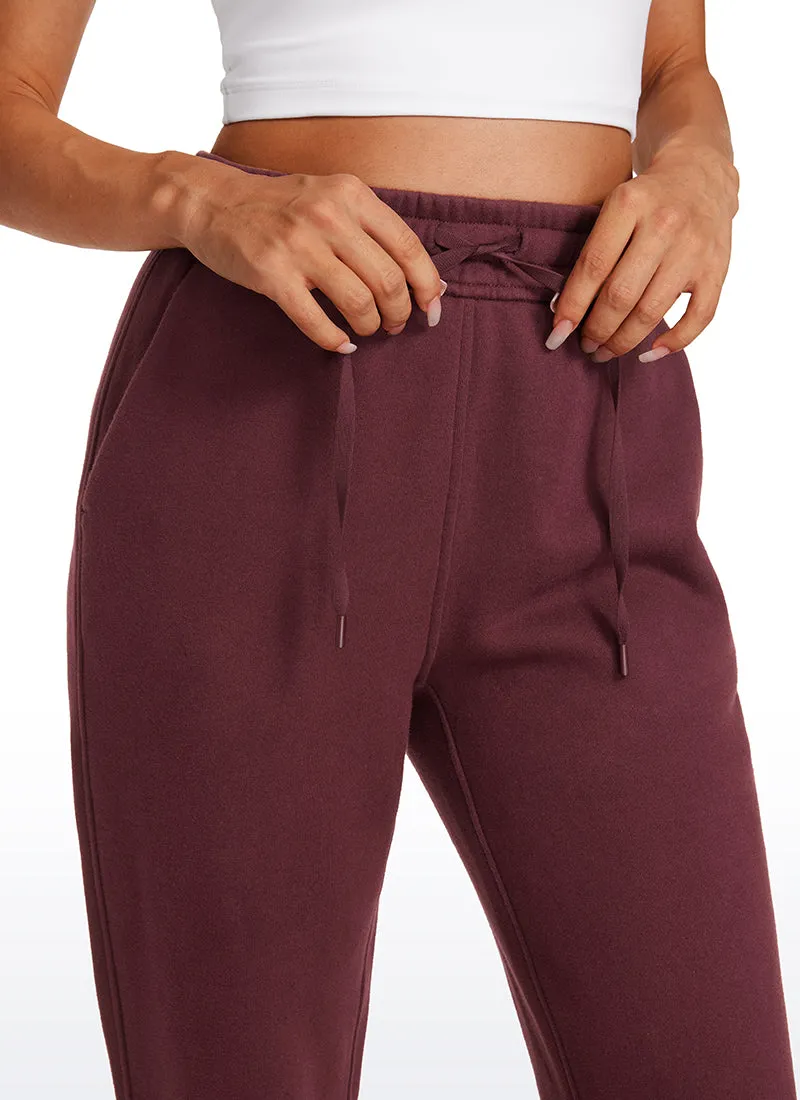 Cotton Fleece Lined High Rise Sweatpants 28''