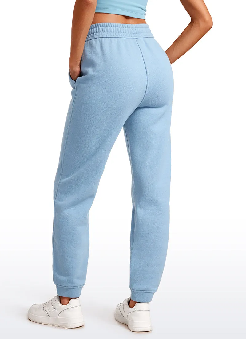 Cotton Fleece Lined High Rise Sweatpants 28''