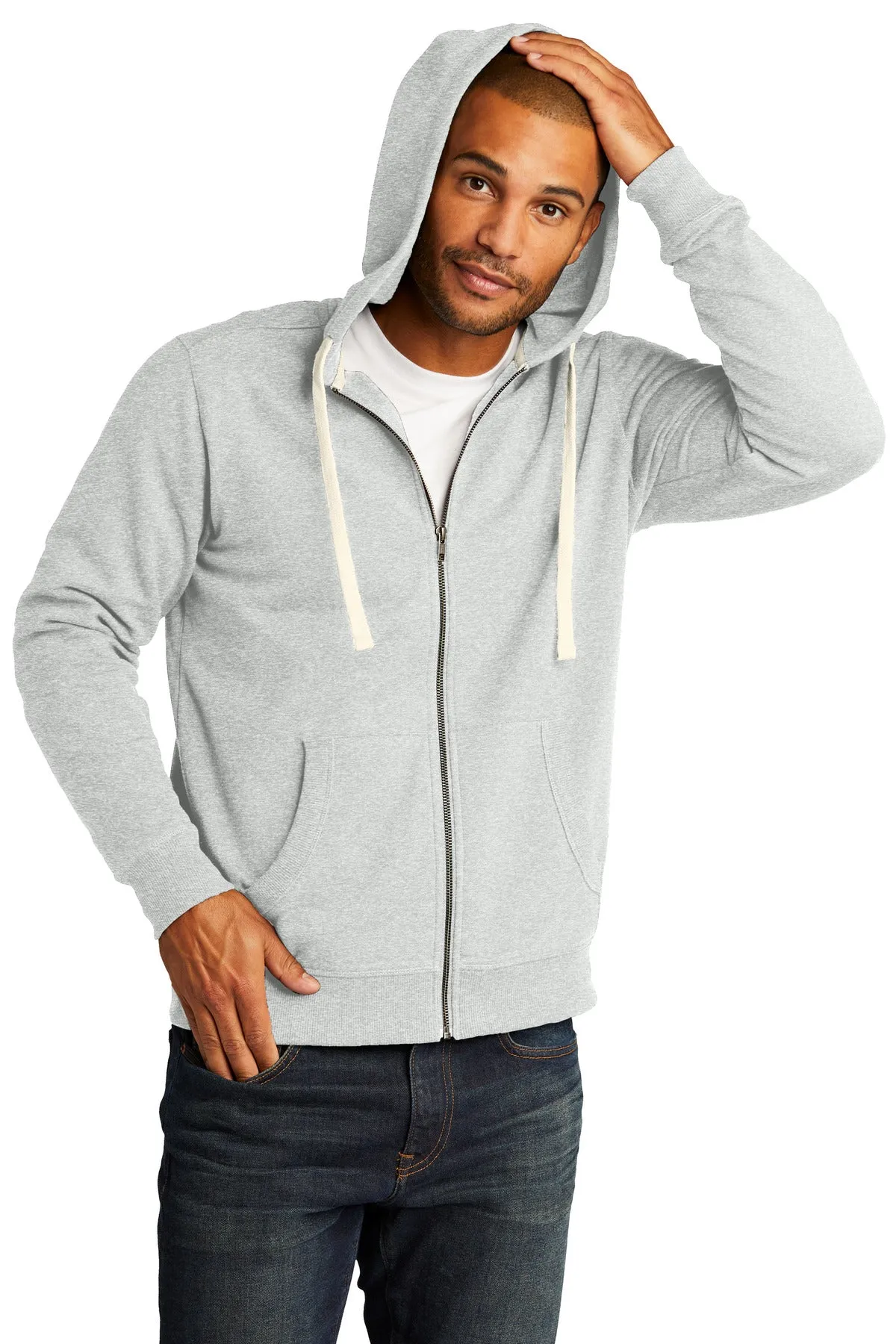 Custom Embroidered - District® Re-Fleece™Full-Zip Hoodie DT8102