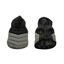 DOG JACKET PUFFER - BLACK AND WHITE