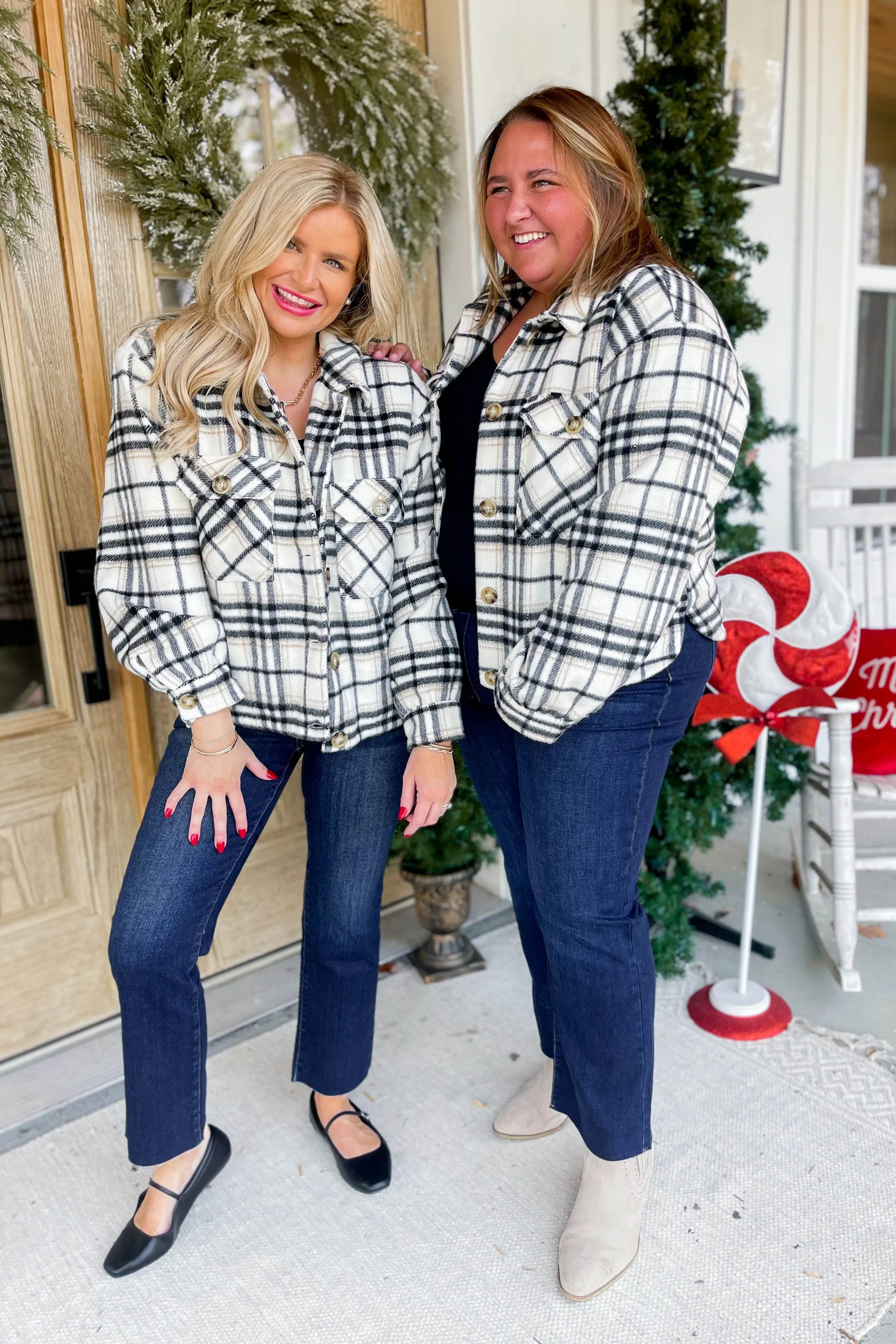 *DOORBUSTER* Bolton Long Sleeve Plaid Coat [S-3X] (FINAL SALE)