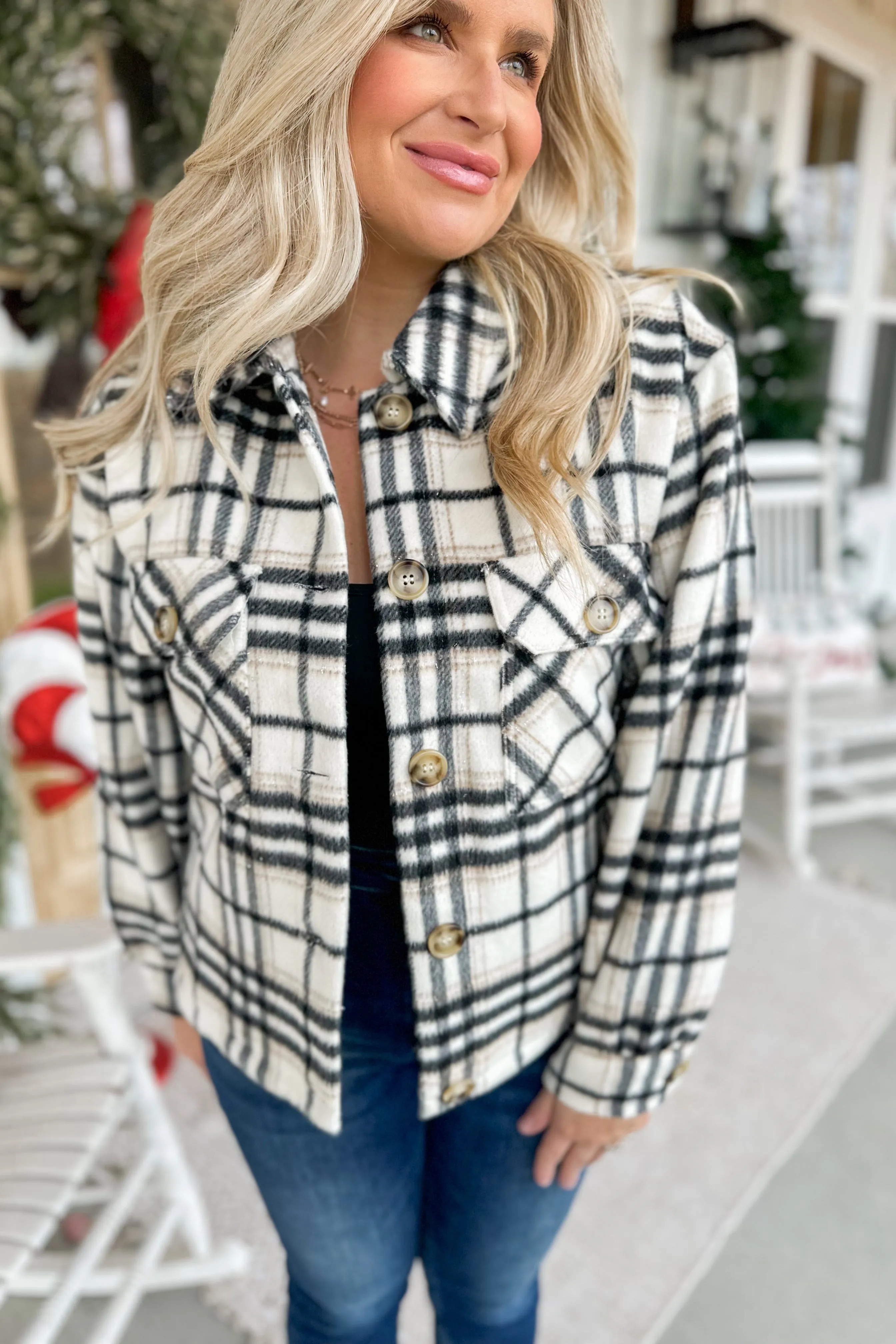 *DOORBUSTER* Bolton Long Sleeve Plaid Coat [S-3X] (FINAL SALE)