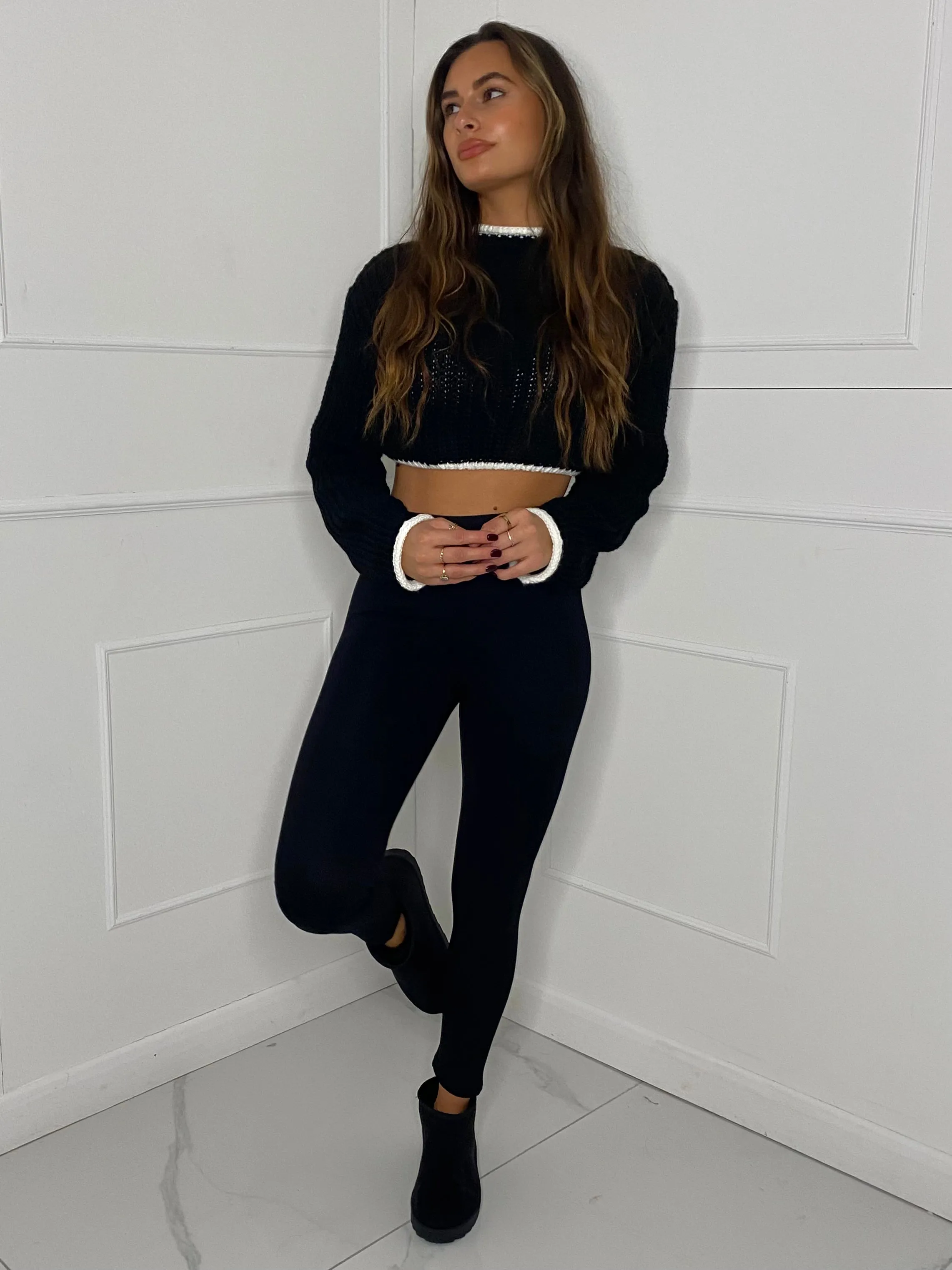 Fleece Lined Leggings - Black