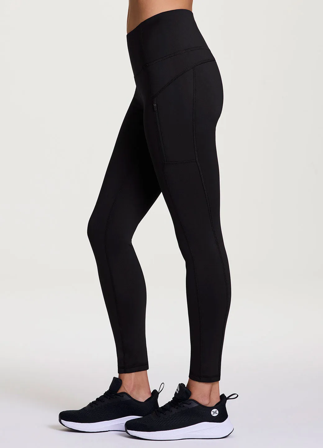 Fleece Lined Zip Pocket Legging