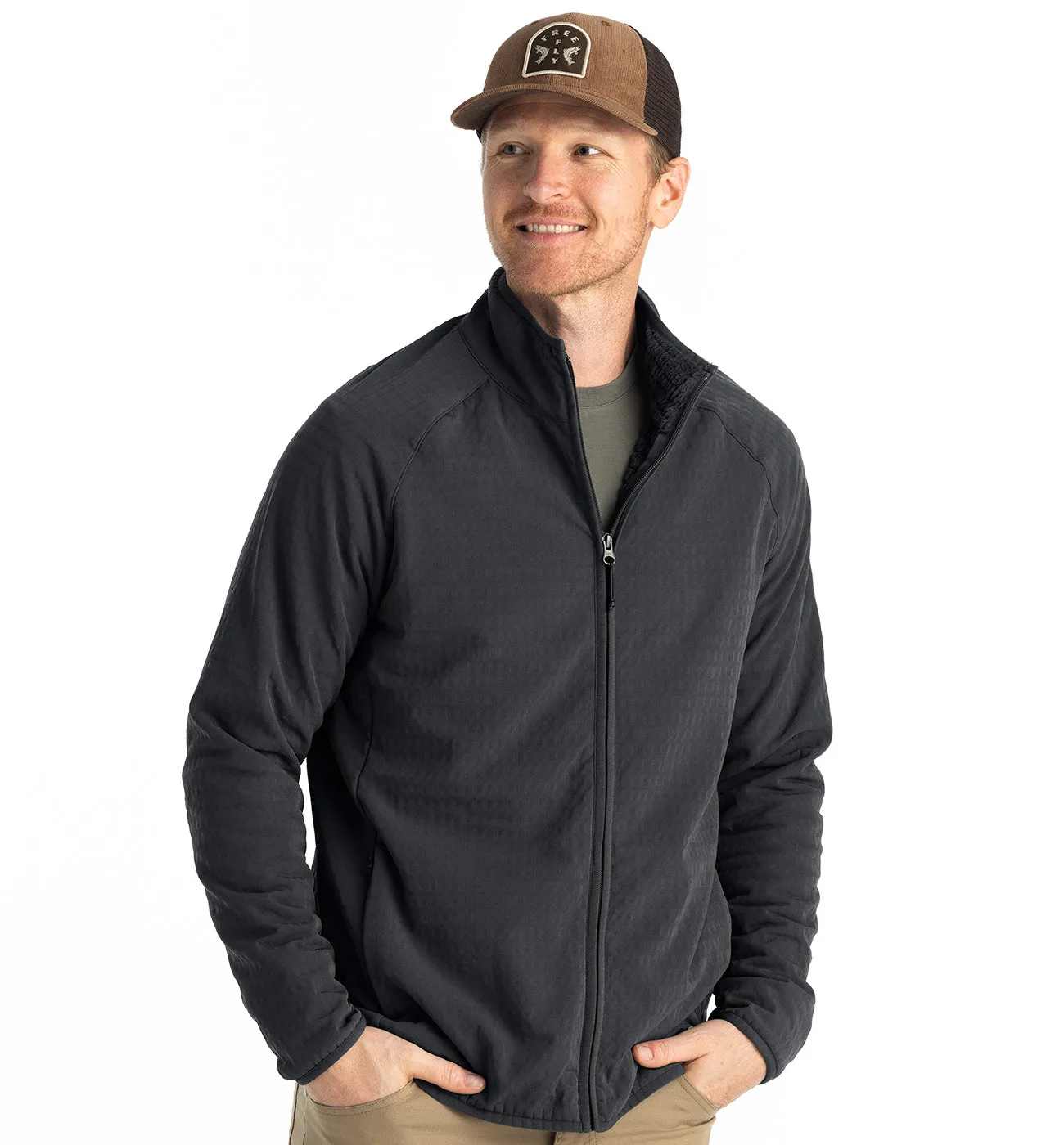 Free Fly Apparel Men's Gridback Fleece Jacket