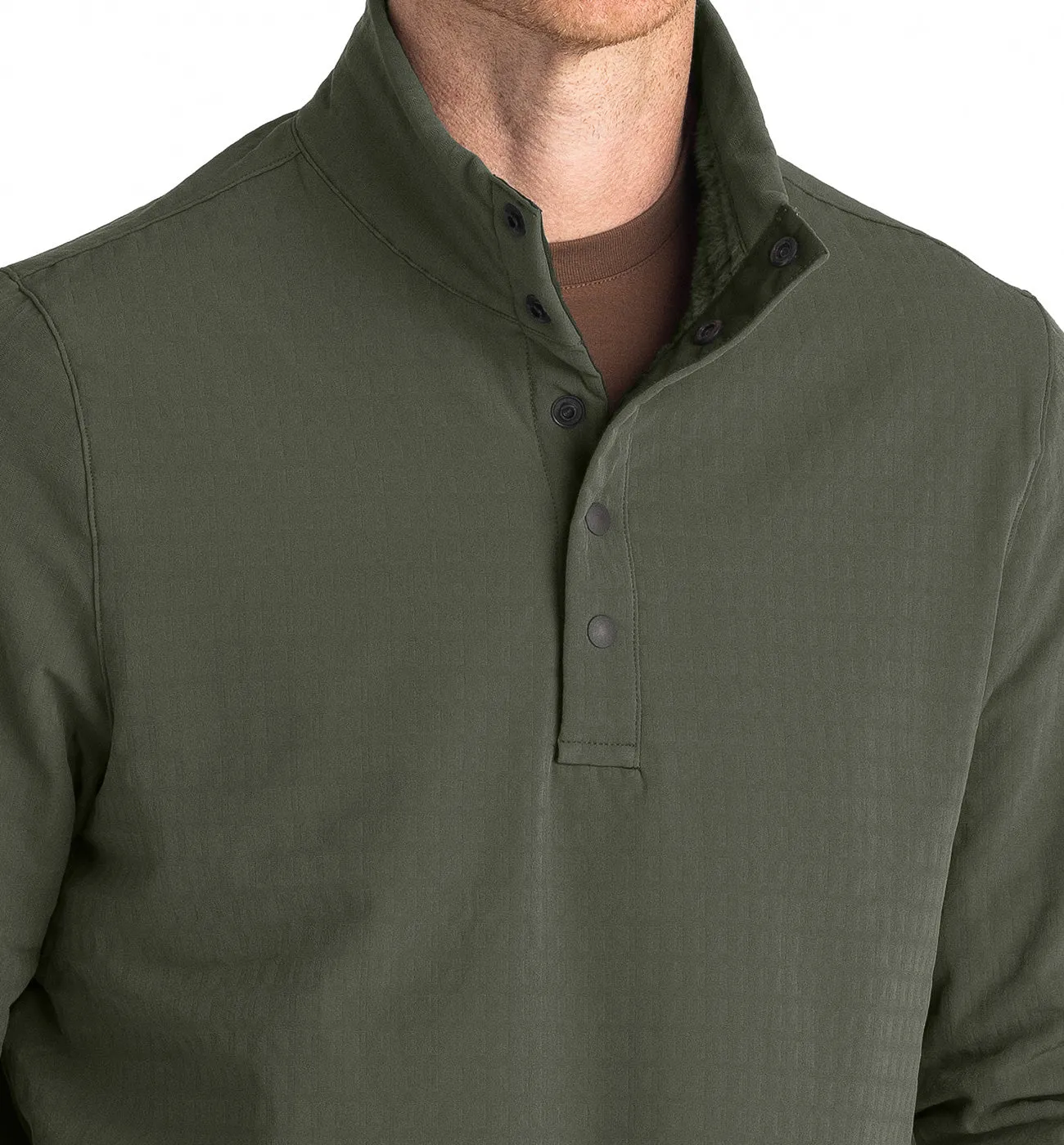 Free Fly Apparel Men's Gridback Fleece Snap Pullover