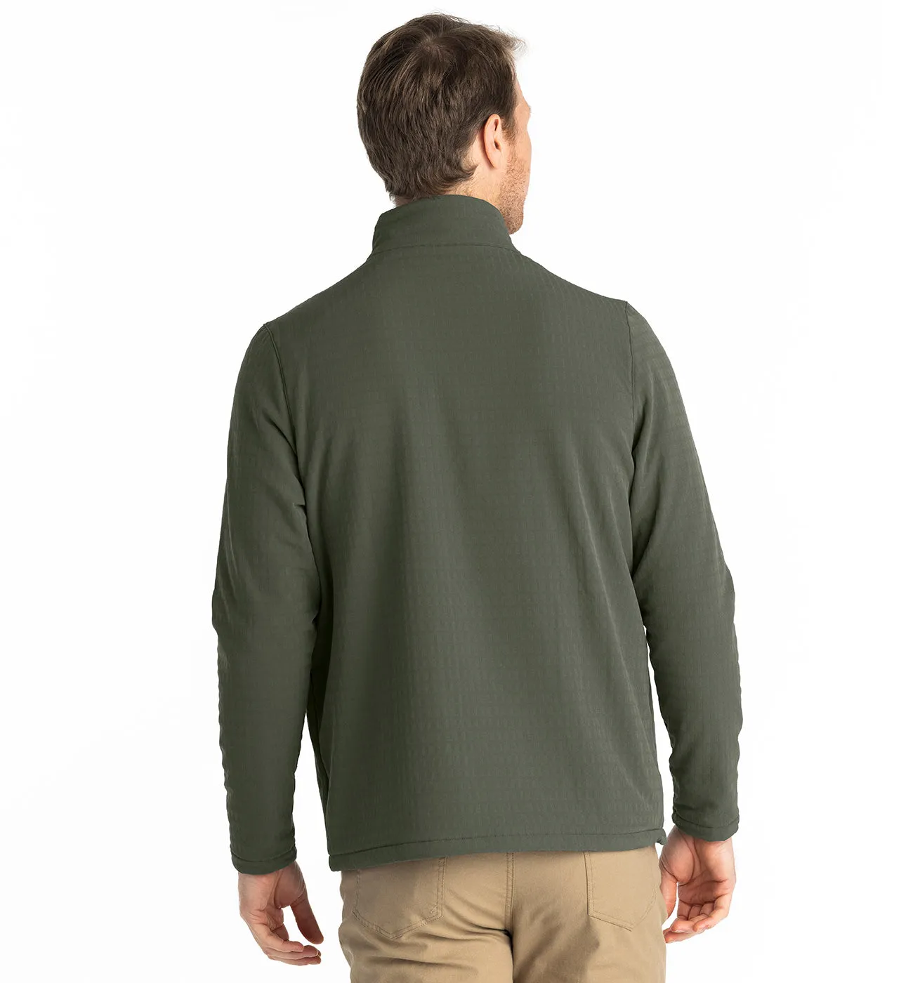 Free Fly Apparel Men's Gridback Fleece Snap Pullover