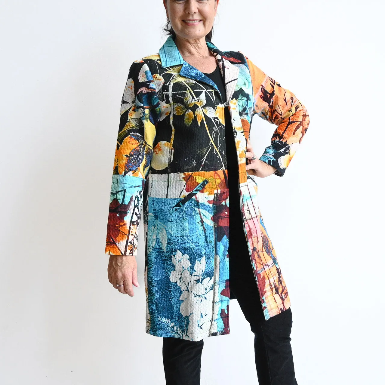 Gallery Coat Jacket by Orientique Australia - Blue Bayou - 62657