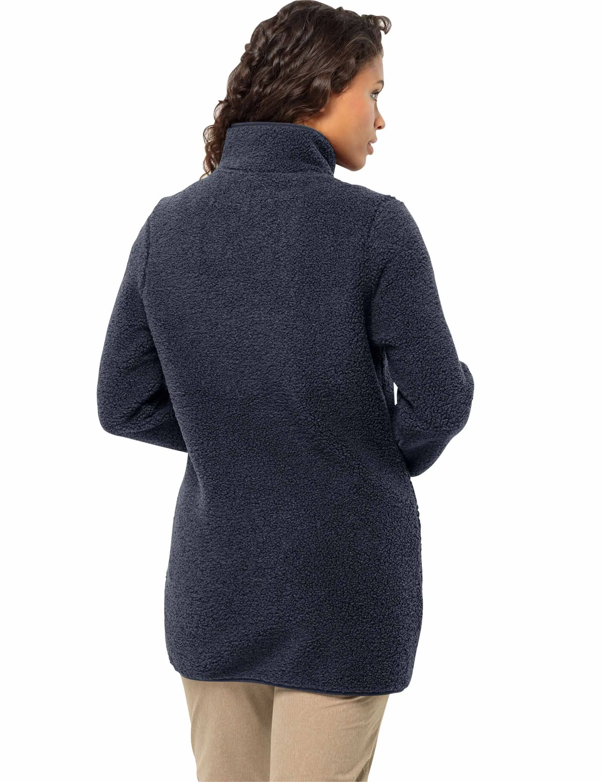 High Curl Coat - Night Blue