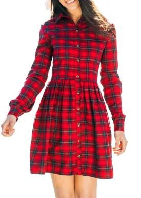 Holly Berry Women's Flannel Dress