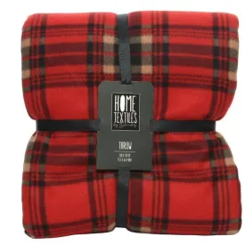 Home Textiles 150cm Plaid Check Throw with Sherpa Backing