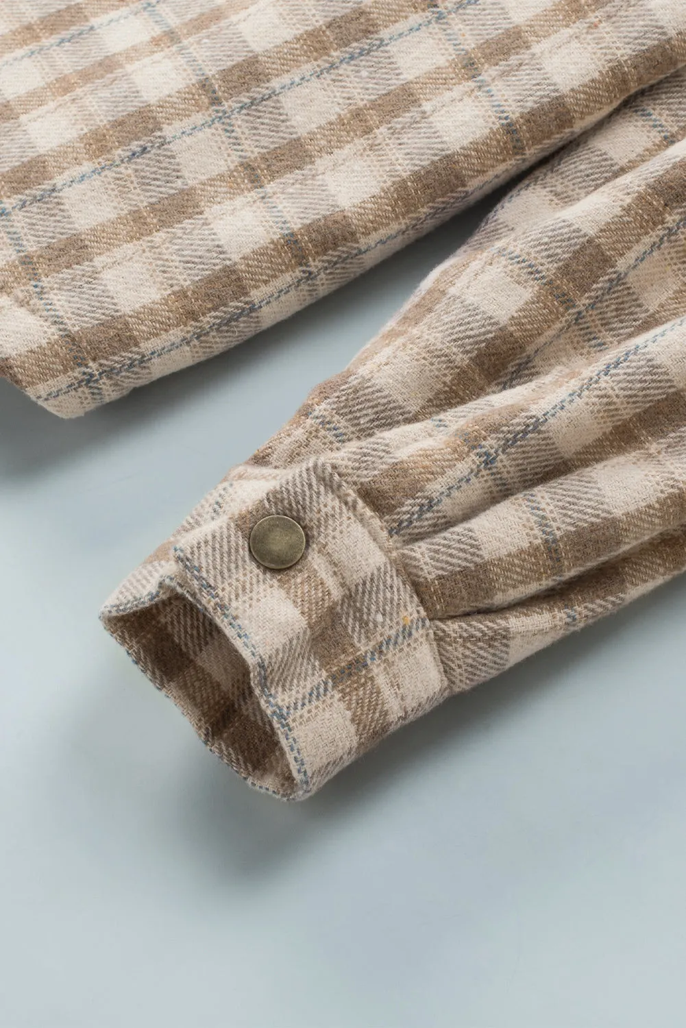 juno plaid sherpa hooded shacket