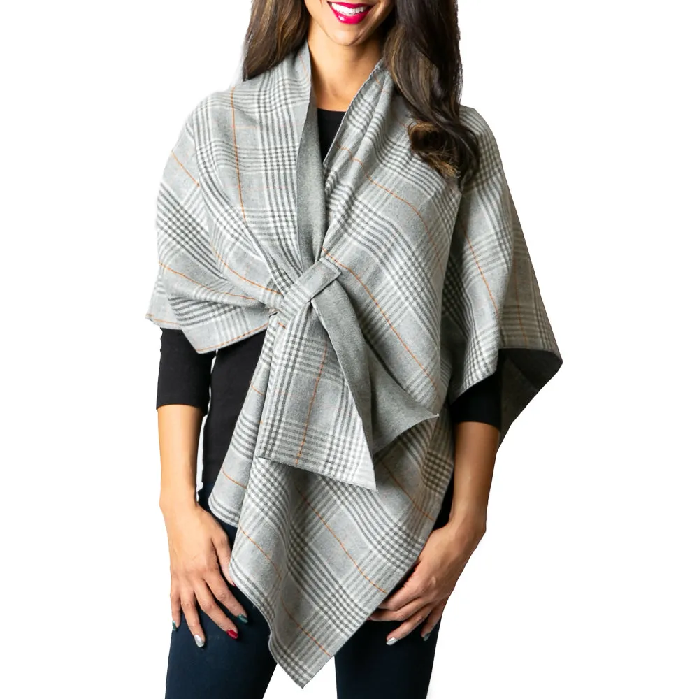 Kate Plaid Keyhole Wrap