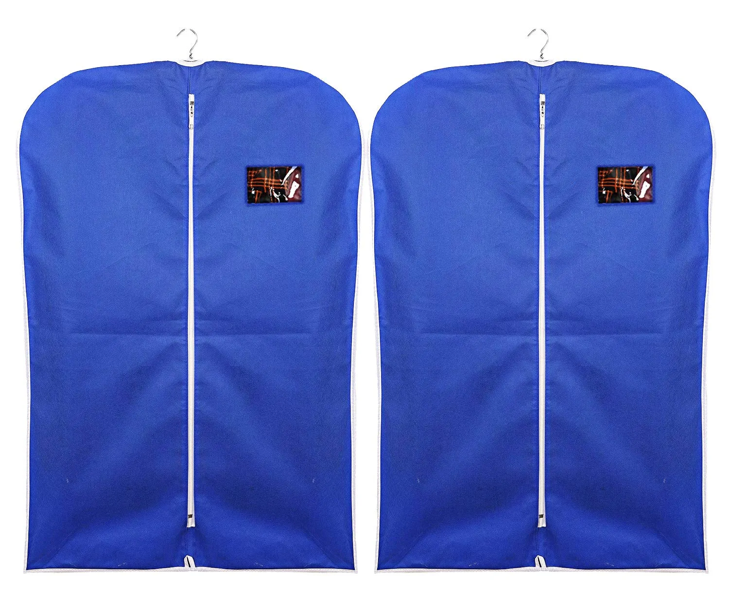 Kuber Industries Non- Woven 2 Pieces Hanging Garment Cloth/Coat Cover for Kids (Blue) - CTKTC030931