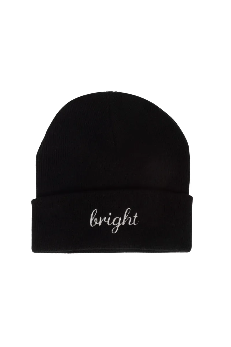 LBB2406 - BRIGHT Embroidery Knit Cuffed Beanie