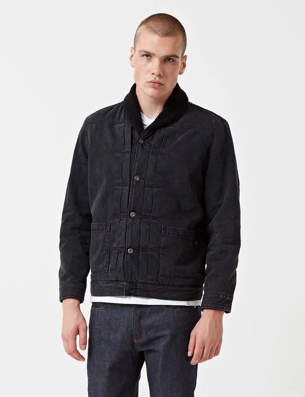 Levis Made & Crafted Shawl Collar Trucker - Black