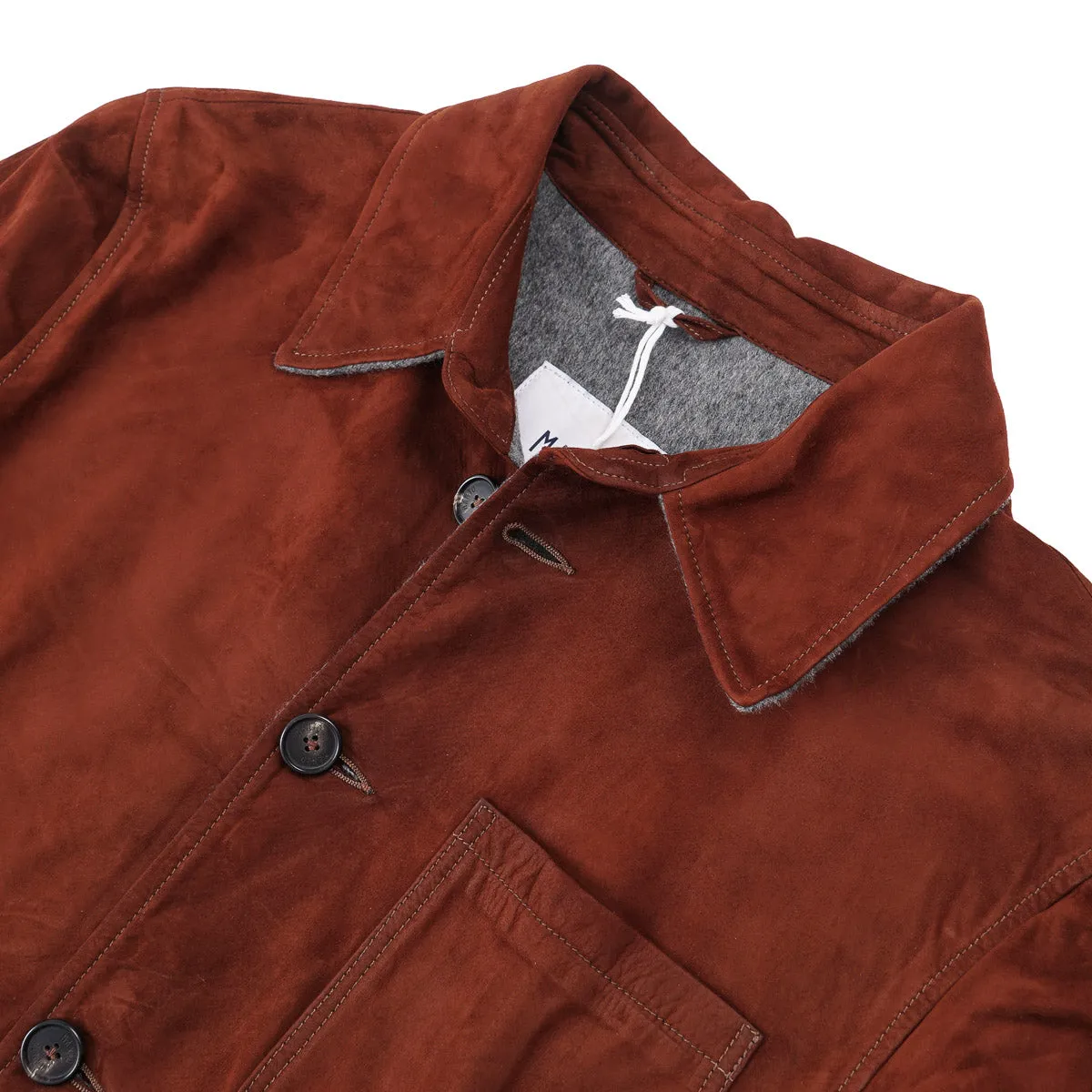 Manto Flannel-Lined Nappa Suede Jacket