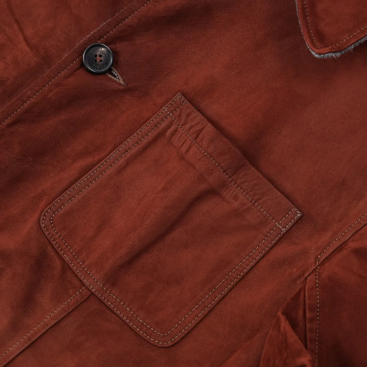 Manto Flannel-Lined Nappa Suede Jacket