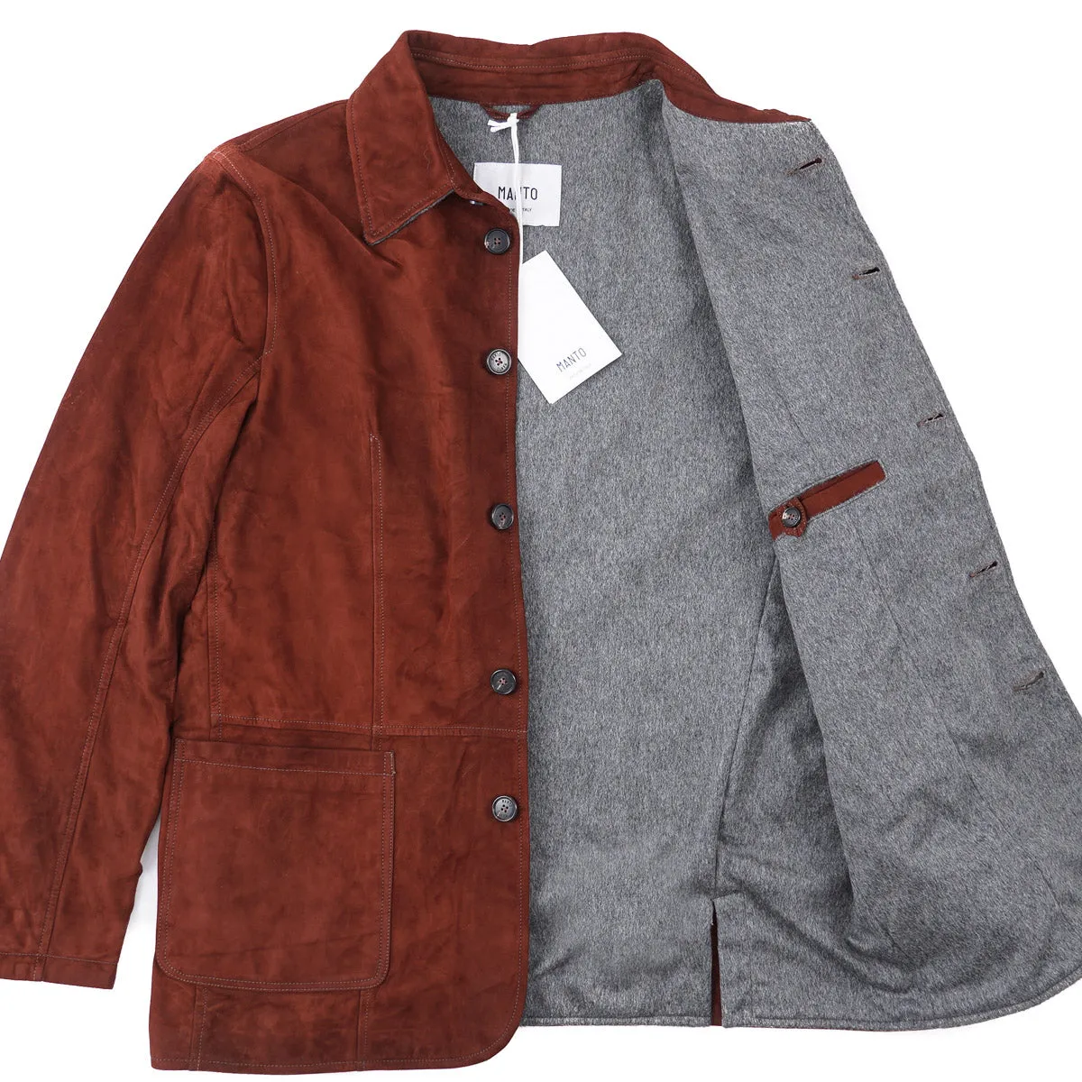 Manto Flannel-Lined Nappa Suede Jacket