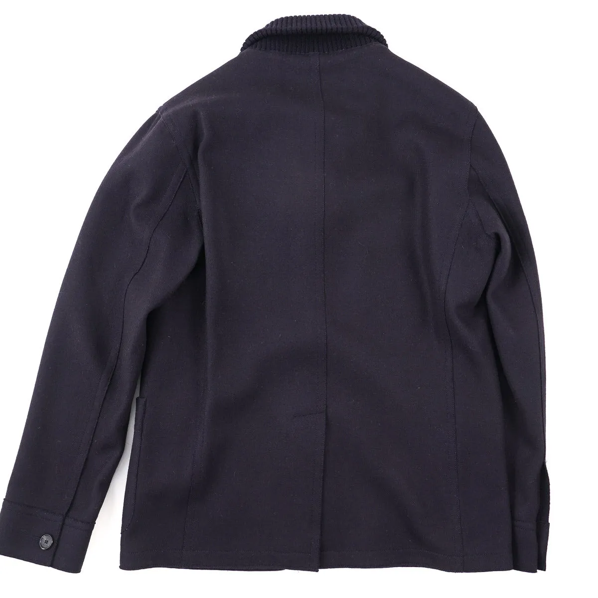 Manto Wool-Cashmere Jacket with Knit Collar