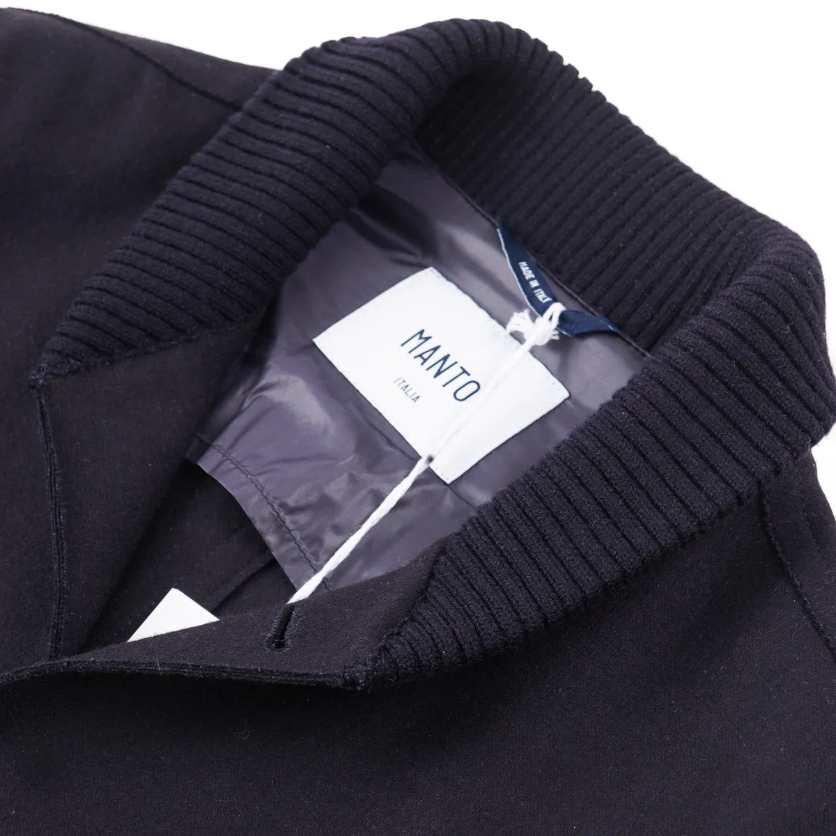 Manto Wool-Cashmere Jacket with Knit Collar