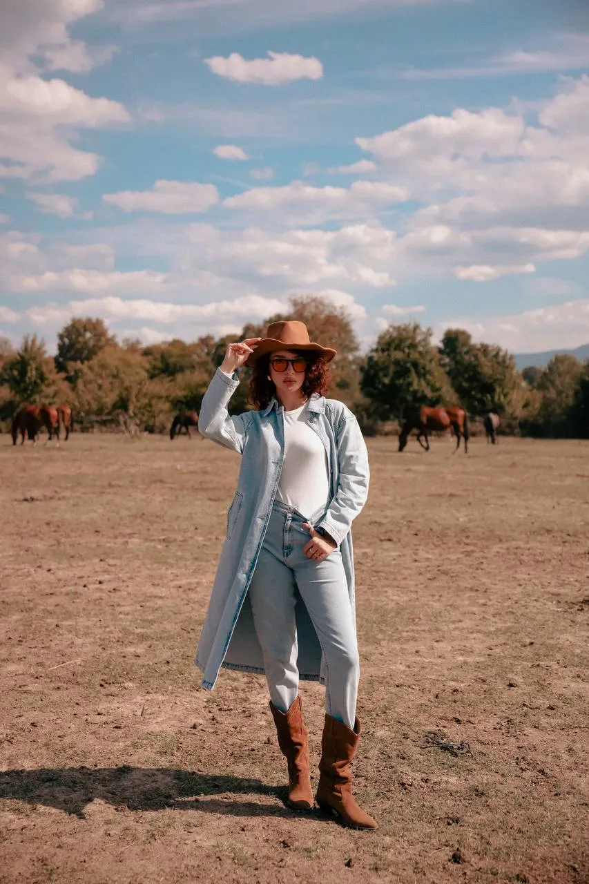 Marisa Denim Coat with Side Pockets