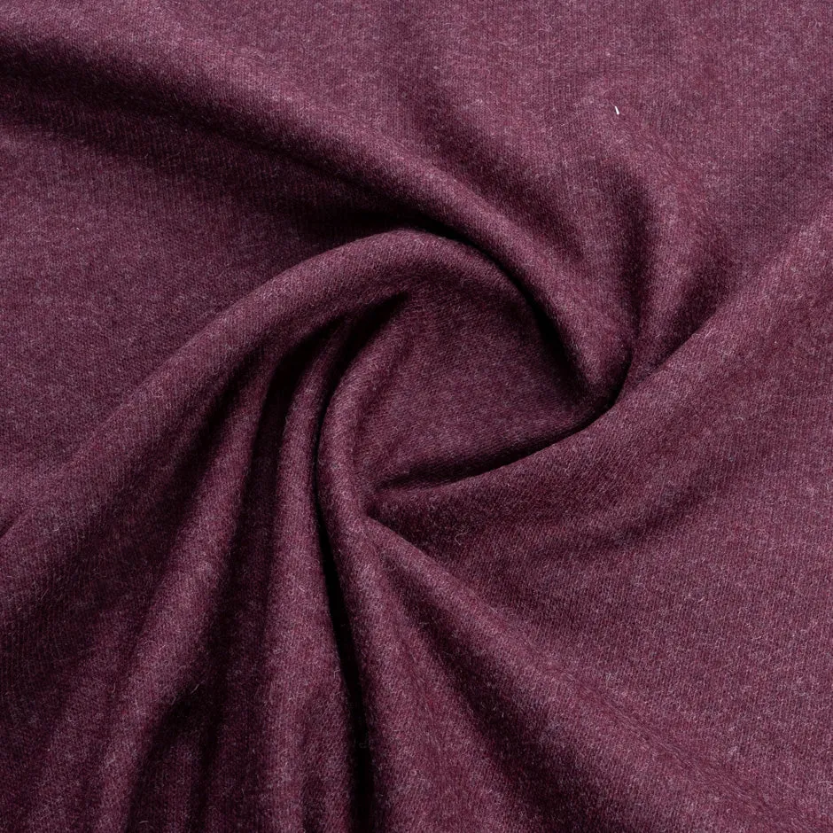 Mauve & Deep Red Double Faced Wool Jersey