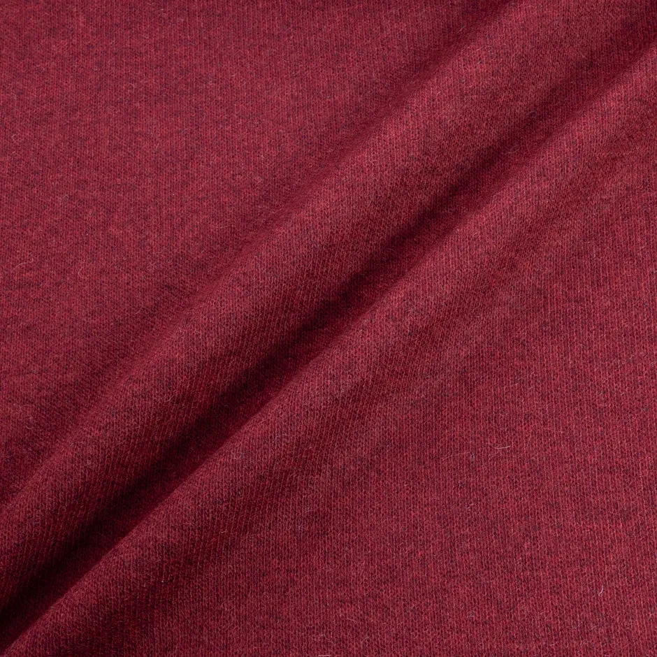 Mauve & Deep Red Double Faced Wool Jersey