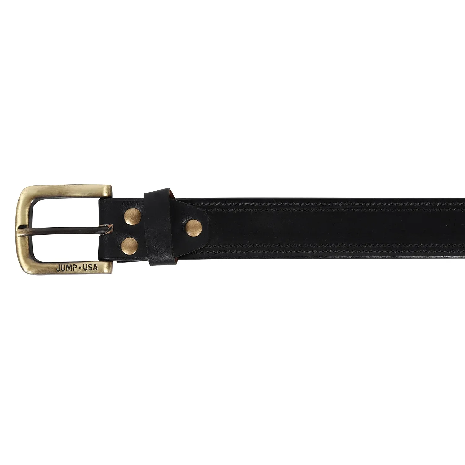 Men Leather Black Belts With Metal Buckle