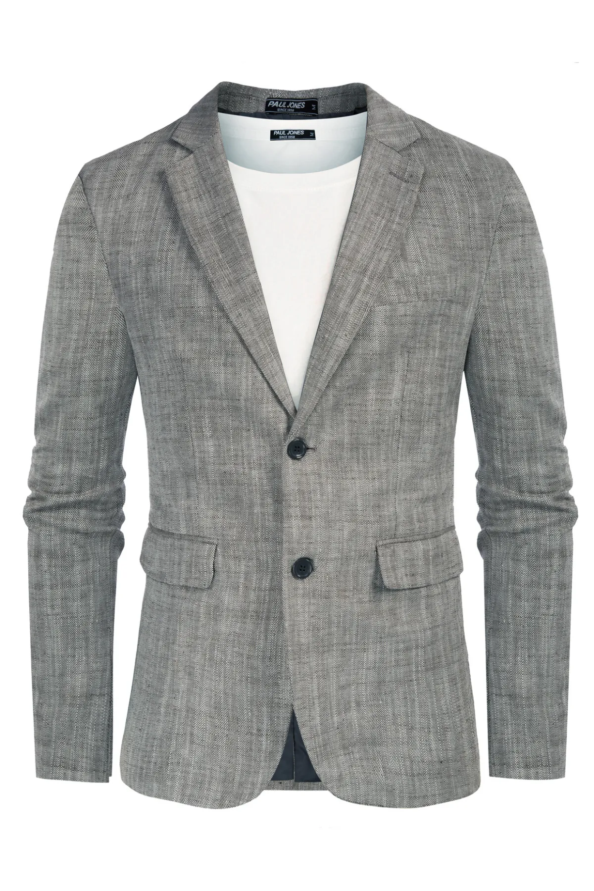 Men's Slim Fit Lightweight Linen Jacket Tailored Two Button Blazer Sport Coat