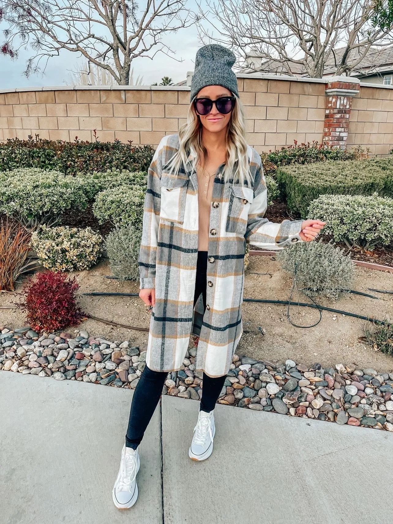 Natalie Long Plaid Shacket