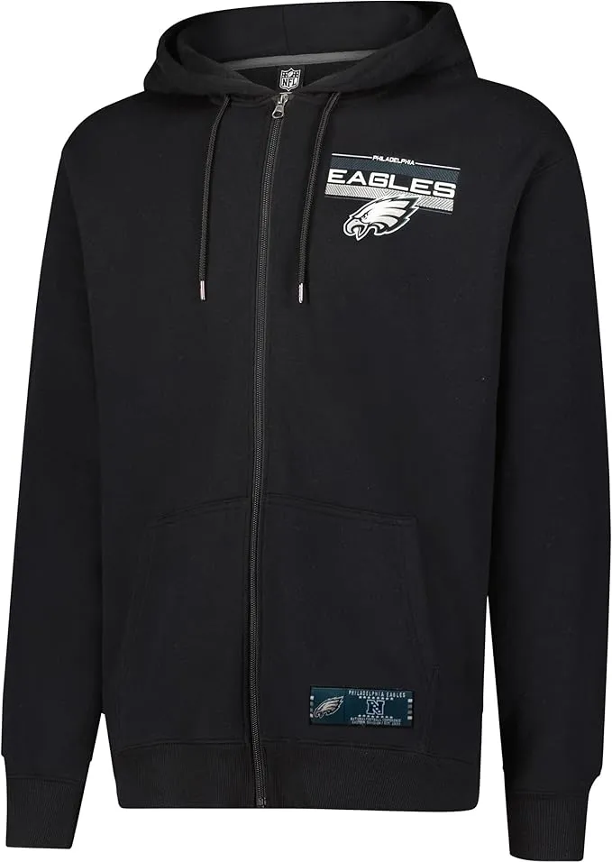 NFL Official Adults Super Soft Supreme Full Zip Hoodie Sweatshirt Jacket -  Warm Polyester Blend - Unisex|Philadelphia Eagles